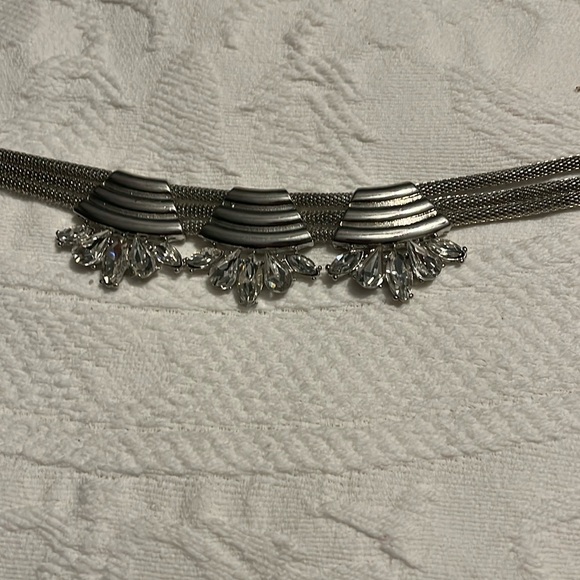 Beautiful three strand silver statement necklace - Picture 3 of 6